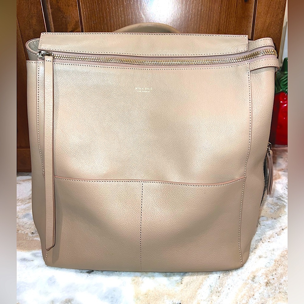 Mina Baie Harper Diaper Bag/Bag. Large. Top Grain Pebbled leather.